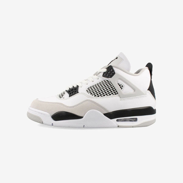 NIKE AIR JORDAN 4 RETRO WHITE/BLACK/NEUTRAL GREY 【MILITARY BLACK】