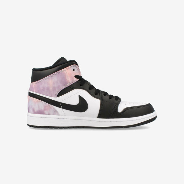 NIKE AIR JORDAN 1 MID SE BLACK/BLEACHED CORAL/WHITE 【TIE DYE