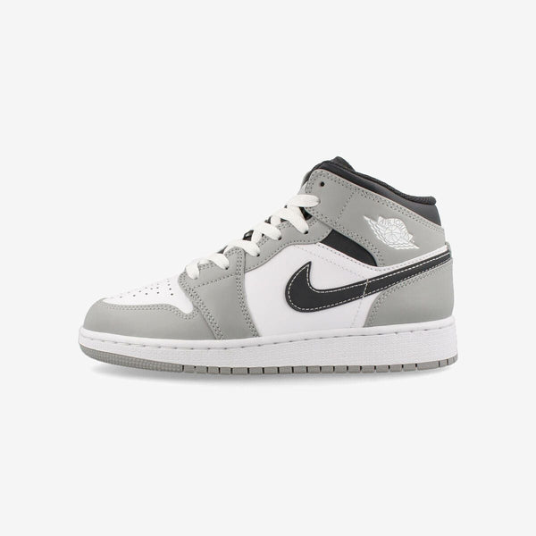 NIKE AIR JORDAN 1 MID GS LIGHT SMOKE GRAY/WHITE/ANTHRACITE