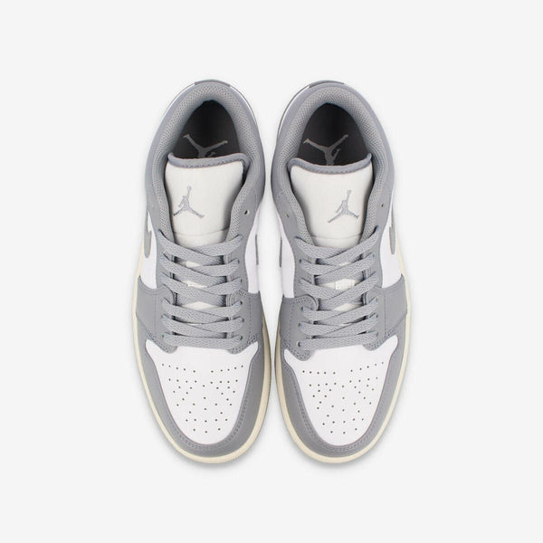 NIKE AIR JORDAN 1 LOW STEALTH/WHITE/SAIL [VINTAGE GRAY]