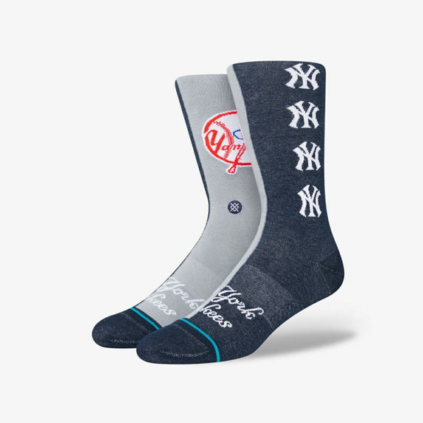 STANCE SOCKS YANKEES SPLIT CREW NAVY