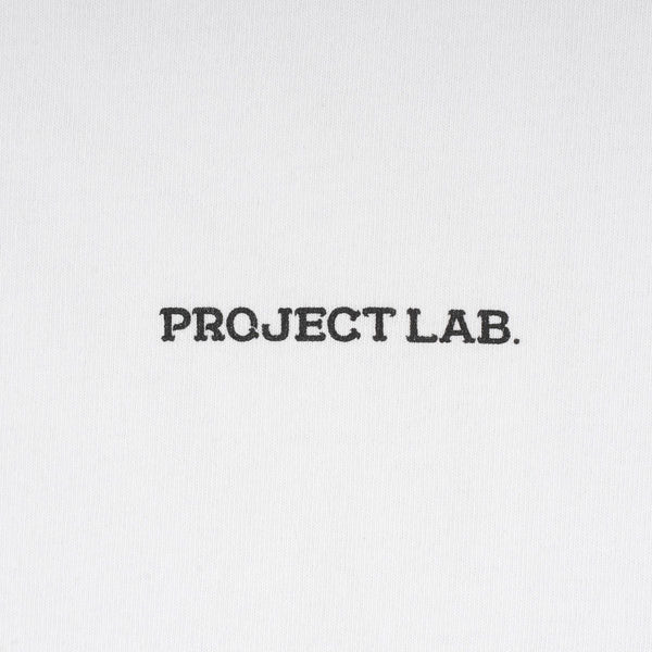 PROJECT LAB. LOGO PRINT LONG SLEEVE TEE WHITE