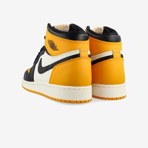 NIKE AIR JORDAN 1 RETRO HIGH OG GS BLACK/TAXI/WHITE 【YELLOW TOE】