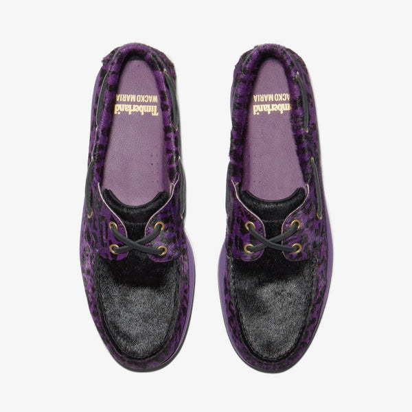 TIMBERLAND CLASSIC 2EYE BOAT SHOE WACKO MARIA PURPLE LEOPARD a5yty