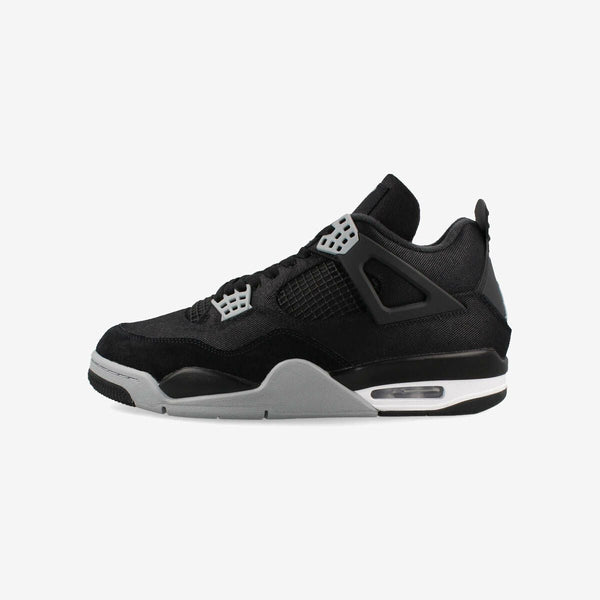 NIKE AIR JORDAN 4 RETRO SE BLACK/LIGHT STEEL GREY/WHITE/FIRE RED 【BLACK CANVAS】