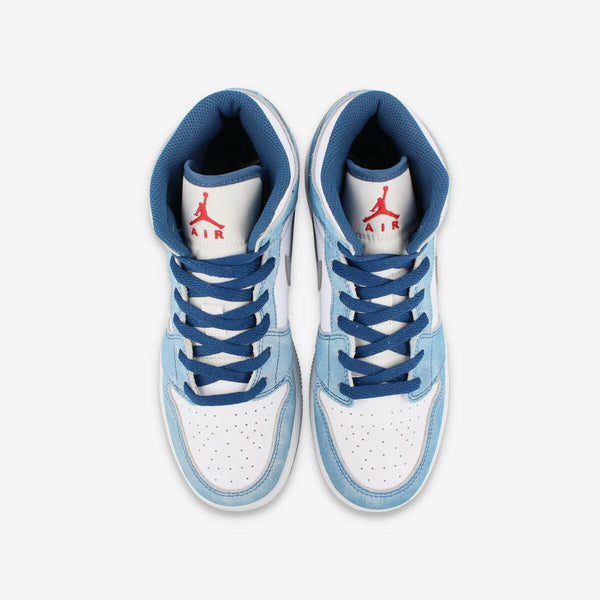 NIKE AIR JORDAN 1 MID SE GS FRENCH BLUE/FIRE RED/WHITE