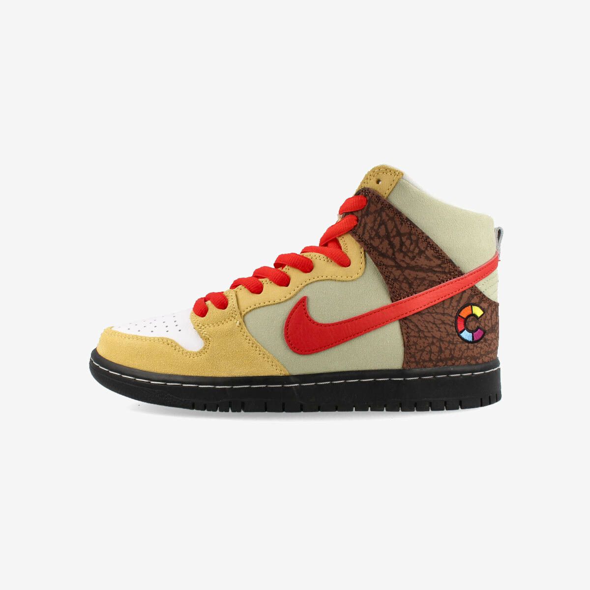 NIKE SB x COLOR SKATES DUNK HIGH PRO ISO TOPAZ GOLD/CHILI RED [KEBAB AND  DESTROY]