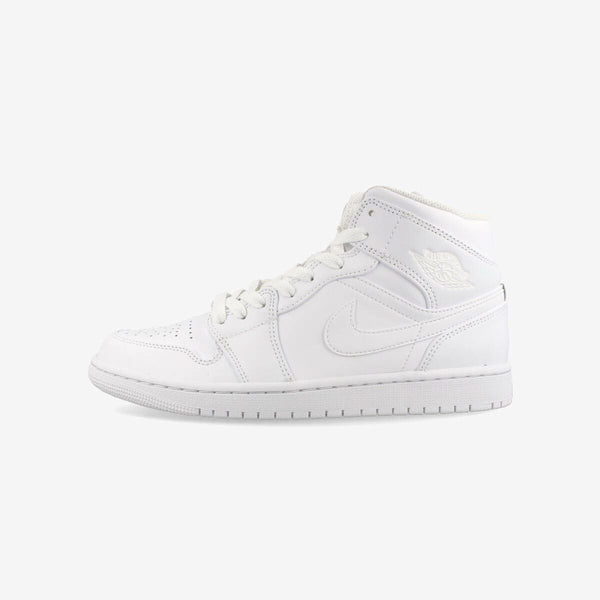 NIKE AIR JORDAN 1 MID WHITE/WHITE 554724-136