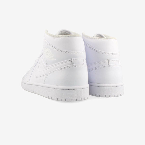 NIKE AIR JORDAN 1 MID WHITE/WHITE 554724-136