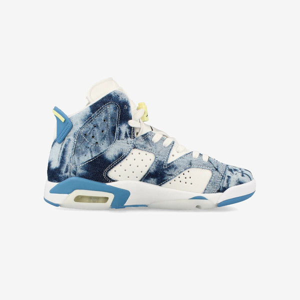 NIKE AIR JORDAN 6 RETRO GS WHITE/DUTCH BLUE/CITRON TINT 【WASHED DENIM】