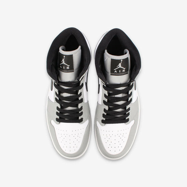 NIKE AIR JORDAN 1 MID LIGHT SMOKE GREY/BLACK/WHITE