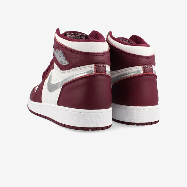 NIKE AIR JORDAN 1 RETRO HIGH OG GS BORDEAUX/METALLIC SILVER/WHITE