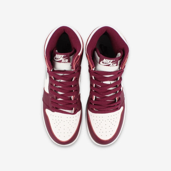 NIKE AIR JORDAN 1 RETRO HIGH OG GS BORDEAUX/METALLIC SILVER/WHITE