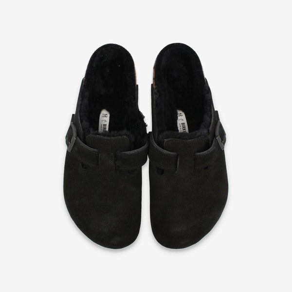 BIRKENSTOCK BOSTON SHEARLING BLACK 【REGULAR】