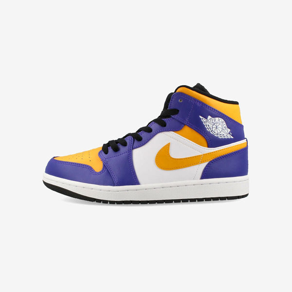 NIKE AIR JORDAN 1 MID DARK CONCORD/TAXI/WHITE/BLACK 【LAKERS】