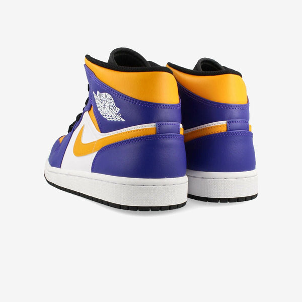 NIKE AIR JORDAN 1 MID DARK CONCORD/TAXI/WHITE/BLACK 【LAKERS】