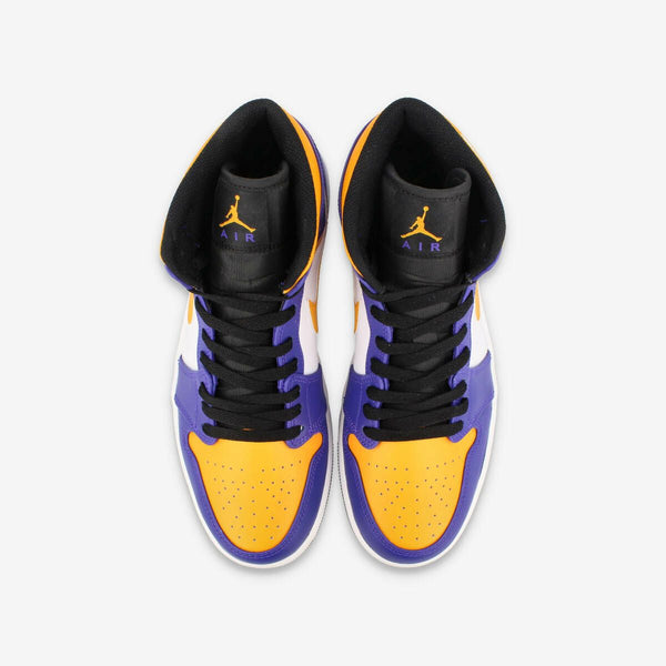 NIKE AIR JORDAN 1 MID DARK CONCORD/TAXI/WHITE/BLACK 【LAKERS】