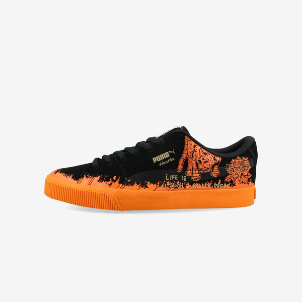 PUMA SUEDE SKATE HIROTTON BLACK/VIBRANT ORANGE 389993-01 – KICKS LAB.