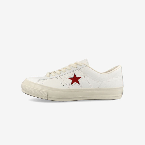 CONVERSE ONE STAR J EB LEATHER WHITE/CRIMSON RED 【MADE IN JAPAN】