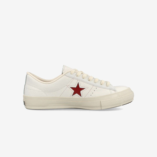 CONVERSE ONE STAR J EB LEATHER WHITE/CRIMSON RED 【MADE IN JAPAN】