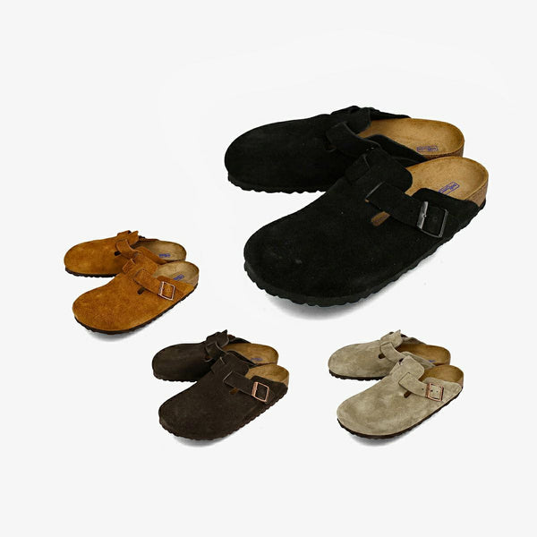 BIRKENSTOCK BOSTON SOFT FOOTBED SUEDE LEATHER 【NARROW】 bks-l-bst