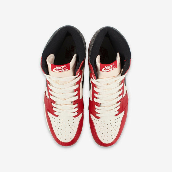 NIKE AIR JORDAN 1 RETRO HIGH OG VARSITY RED/BLACK/SAIL/MUSLIN [CHICAGO LOST &amp; FOUND]