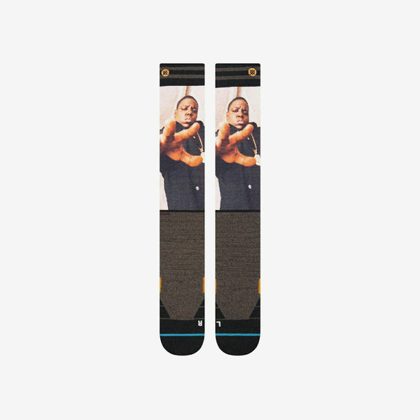 STANCE SOCKS X NOTORIOUS B.I.G. THE KING OF NY SNOW BLACK 【BIGGIE】