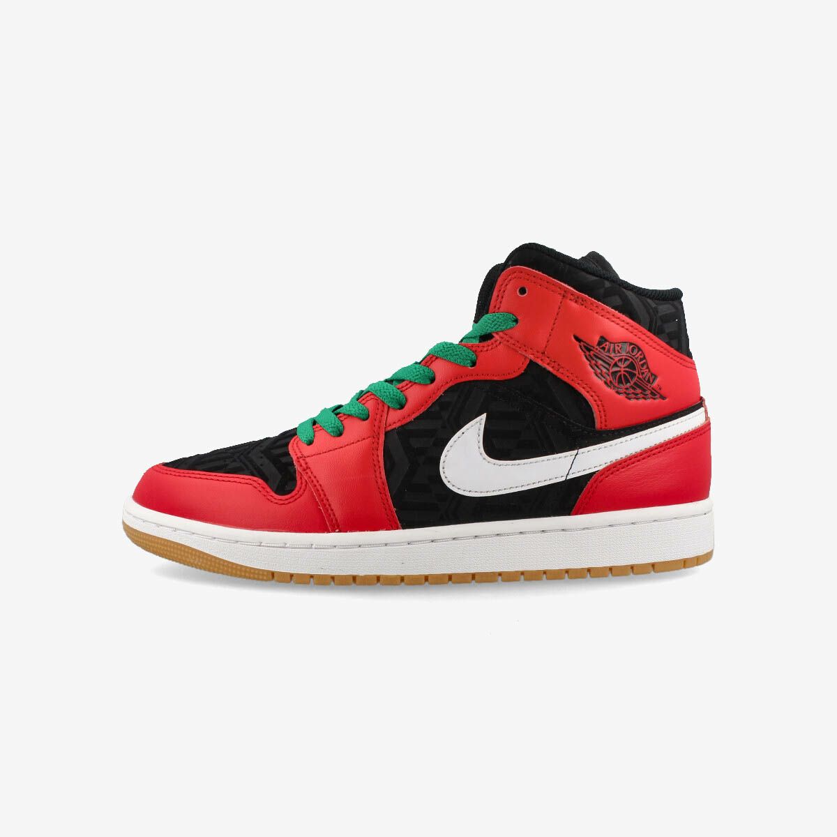 NIKE AIR JORDAN 1 MID SE BLACK/FIRE RED/WHITE/MALACHITE dq8417-006