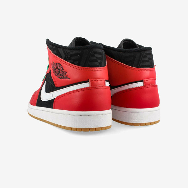 Air jordan 1 mid se black and red sale