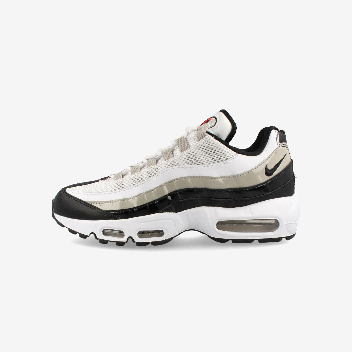 NIKE WMNS AIR MAX 95 WHITE/BLACK/LIGHT IRON ORE/UNIVERSITY RED