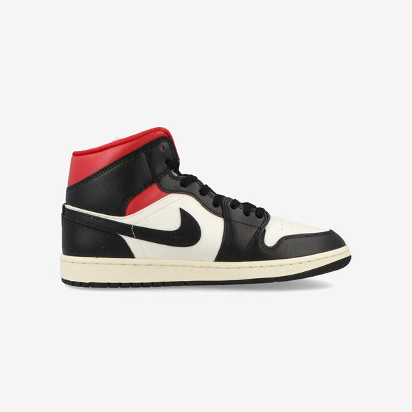 NIKE WMNS AIR JORDAN 1 MID BLACK/GYM RED/SAIL