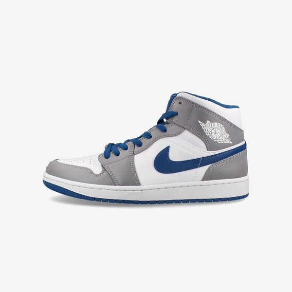 NIKE AIR JORDAN 1 MID CEMENT GREY/WHITE/TRUE BLUE