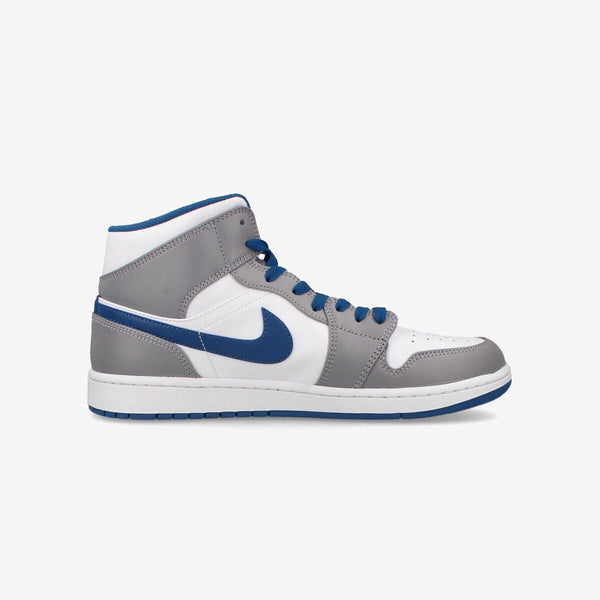 NIKE AIR JORDAN 1 MID CEMENT GREY/WHITE/TRUE BLUE