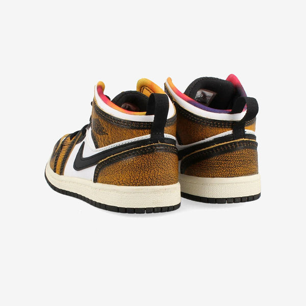 NIKE AIR JORDAN 1 MID SE TD BLACK/TAXI/WHITE/SAIL