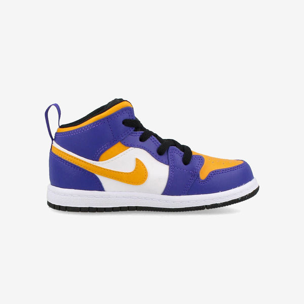 耐克 AIR JORDAN 1 MID TD 深色 CONCORD/白色/黑色/TAXI