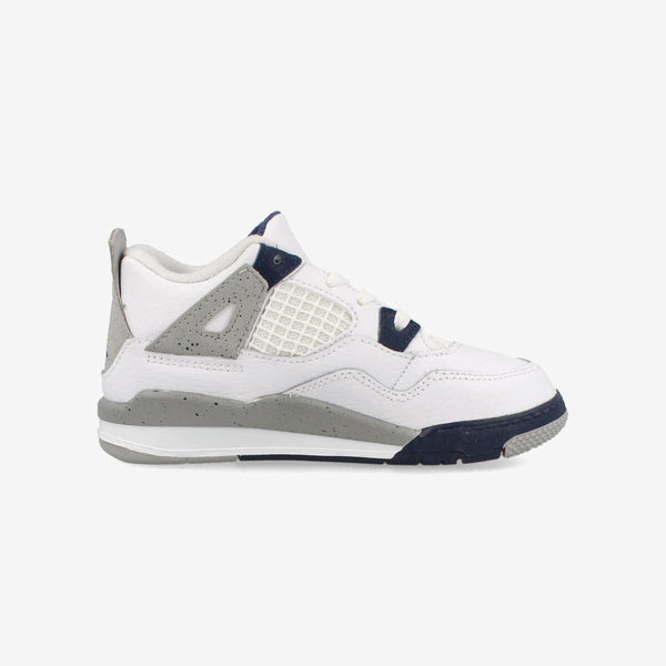 NIKE AIR JORDAN 4 RETRO TD WHITE/MIDNIGHT NAVY/LIGHT SMOKE GREY/FIRE RED