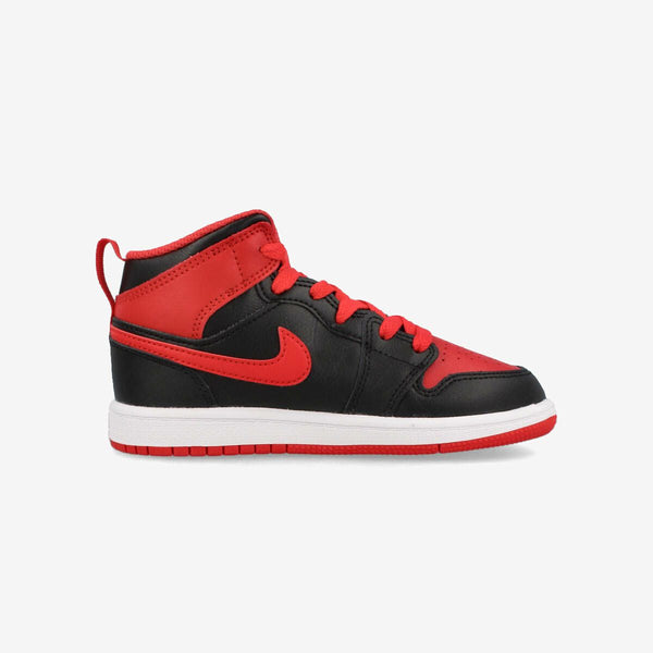 耐克 AIR JORDAN 1 MID PS 黑/白/火红