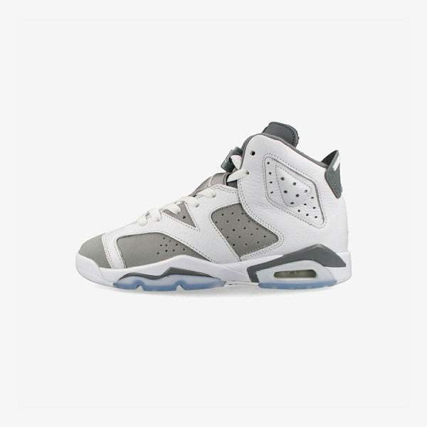 NIKE AIR JORDAN 6 RETRO GS WHITE/MEDIUM GREY/COOL GRAY [COOL GRAY]