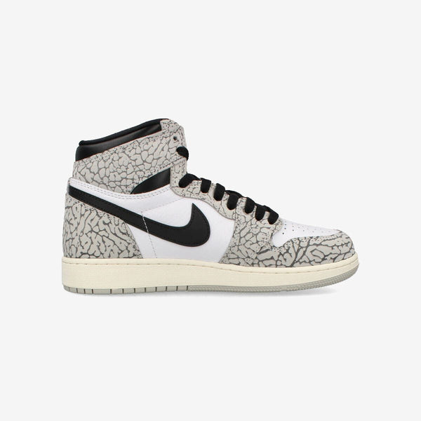 NIKE AIR JORDAN 1 HIGH OG GS TECH GRAY/MUSLIN/BLACK/WHITE [WHITE CEMENT]