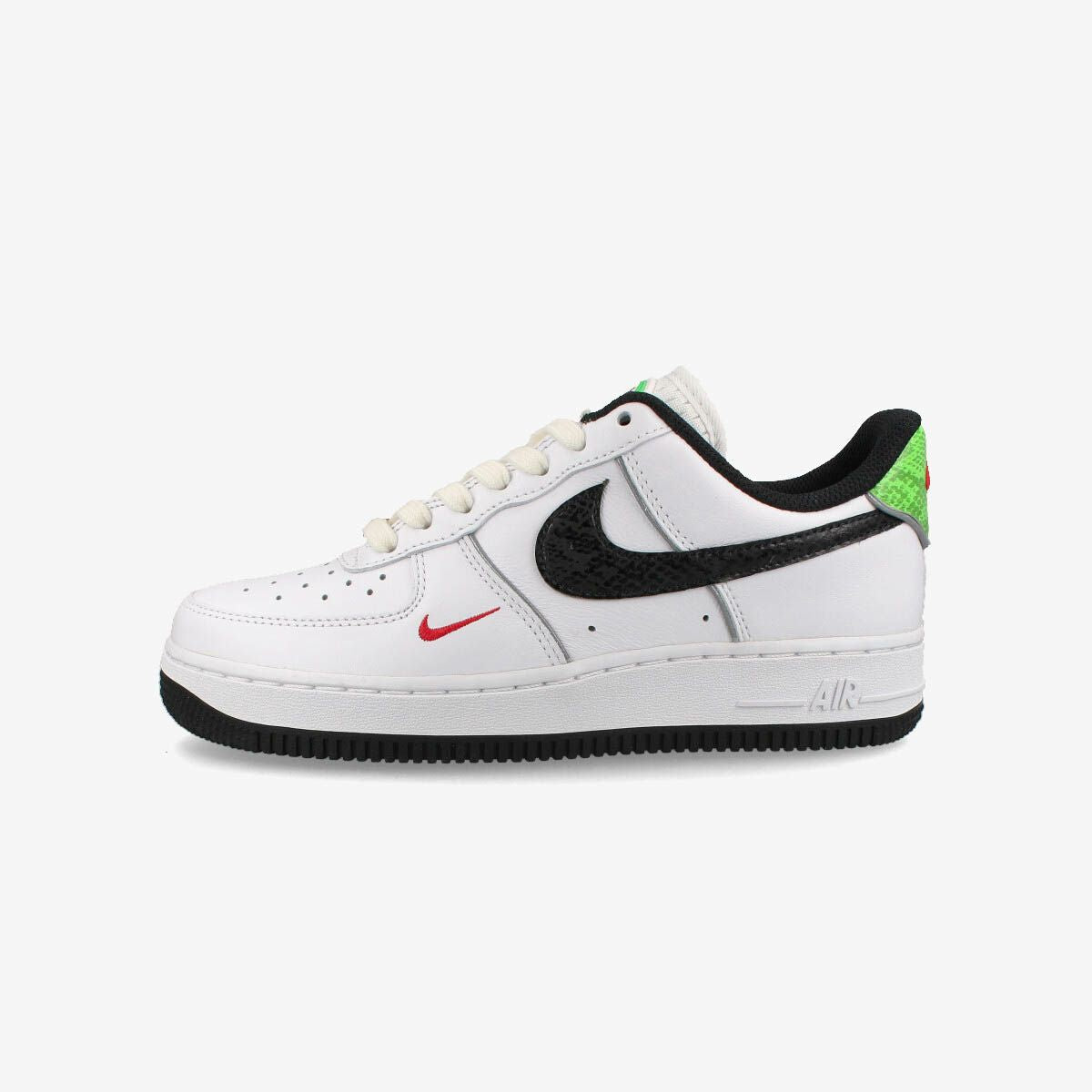 NIKE WMNS AIR FORCE 1 '07 WHITE/BLACK/UNIVERSITY RED/PURE PLATINUM