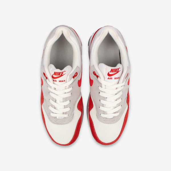 NIKE AIR MAX 1 GS WHITE/UNIVERSITY RED/NEUTRAL GREY/BLACK