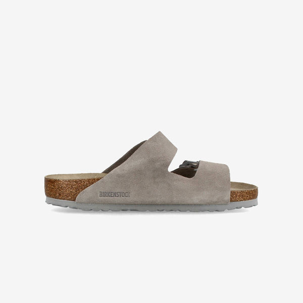 BIRKENSTOCK ARIZONA SOFT FOOTBED SUEDE LEATHER 【REGULAR】 STONE COIN