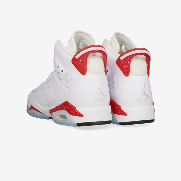 NIKE AIR JORDAN 6 RETRO GS WHITE/UNIVERSITY RED/BLACK [RED OREO]