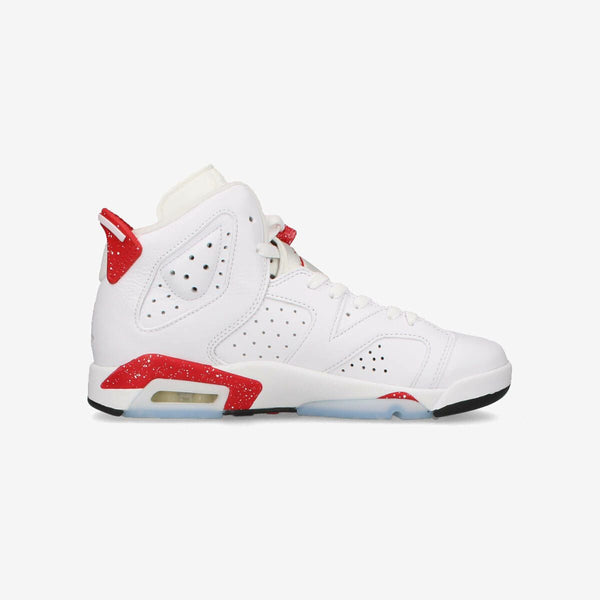 NIKE AIR JORDAN 6 RETRO GS WHITE/UNIVERSITY RED/BLACK 【RED OREO】