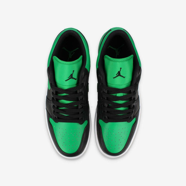 NIKE AIR JORDAN 1 LOW BLACK/BLACK/LUCKY GREEN/WHITE