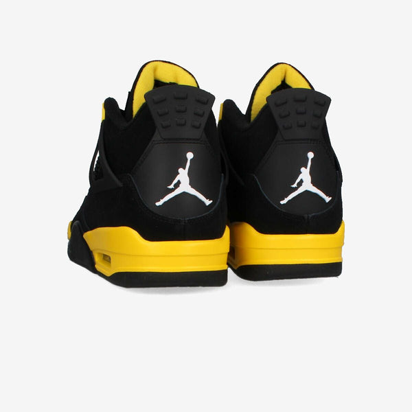 NIKE AIR JORDAN 4 RETRO BLACK/WHITE/TOUR YELLOW 【THUNDER】