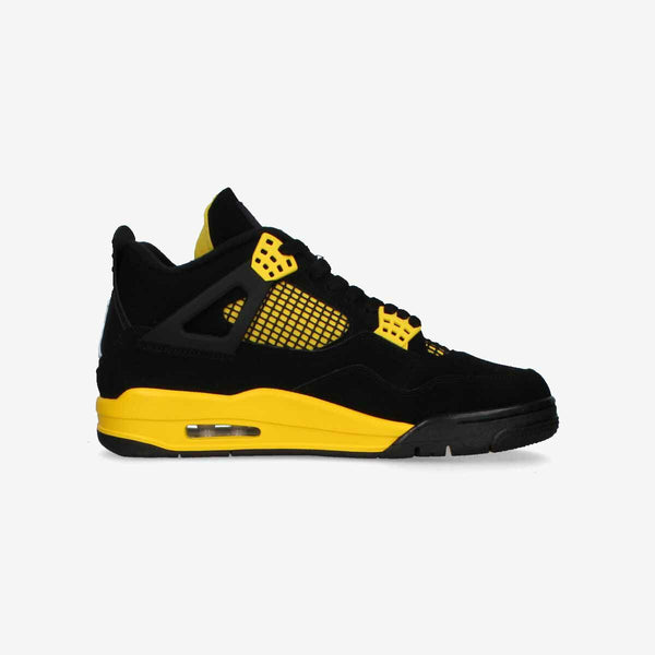 NIKE AIR JORDAN 4 RETRO [THUNDER] BLACK/WHITE/TOUR YELLOW