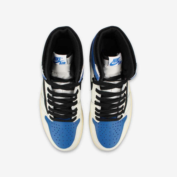 NIKE AIR JORDAN 1 RETRO HIGH [TRAVIS SCOTT] SAIL/BLACK/MILITARY BLUE