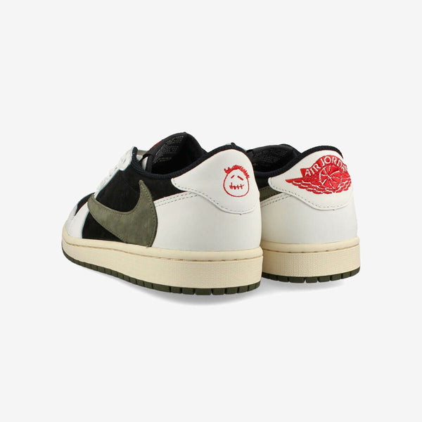 NIKE WMNS AIR JORDAN 1 LOW OG SP 【TRAVIS SCOTT】 SAIL/UNIVERSITY RED/BLACK/MEDIUM OLIVE