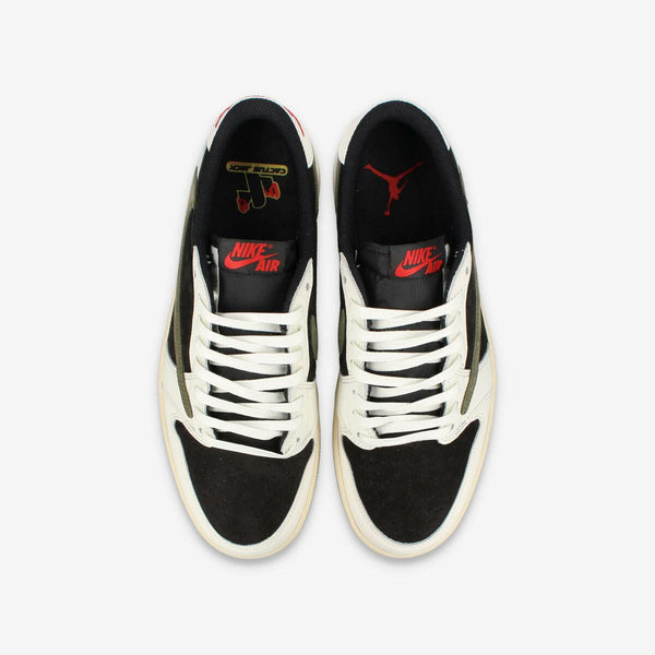 NIKE WMNS AIR JORDAN 1 LOW OG SP 【TRAVIS SCOTT】 SAIL/UNIVERSITY RED/BLACK/MEDIUM OLIVE